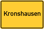 Place name sign Kronshausen