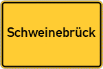 Place name sign Schweinebrück