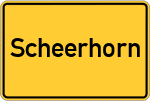 Place name sign Scheerhorn