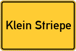 Place name sign Klein Striepe