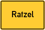 Place name sign Ratzel