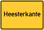 Place name sign Heesterkante, Vechte