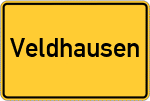 Place name sign Veldhausen