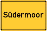 Place name sign Südermoor, Ostfriesland