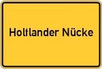 Place name sign Holtlander Nücke
