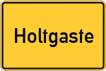 Place name sign Holtgaste
