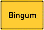 Place name sign Bingum