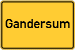 Place name sign Gandersum