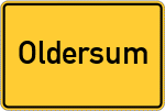 Place name sign Oldersum