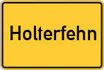 Place name sign Holterfehn