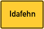 Place name sign Idafehn