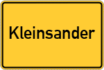 Place name sign Kleinsander