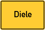 Place name sign Diele