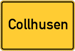 Place name sign Collhusen, Ostfriesland