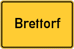 Place name sign Brettorf