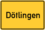 Place name sign Dötlingen