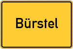 Place name sign Bürstel