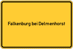 Place name sign Falkenburg bei Delmenhorst
