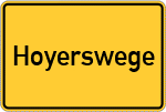 Place name sign Hoyerswege