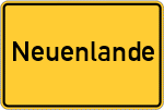 Place name sign Neuenlande