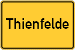 Place name sign Thienfelde