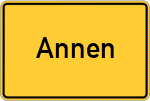 Place name sign Annen