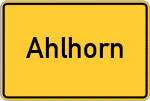 Place name sign Ahlhorn