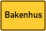 Place name sign Bakenhus