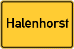 Place name sign Halenhorst
