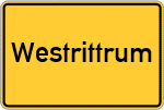 Place name sign Westrittrum