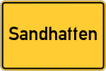 Place name sign Sandhatten