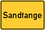 Place name sign Sandtange, Kreis Oldenburg, Oldenburg