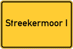 Place name sign Streekermoor I