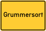 Place name sign Grummersort, Oldenburg