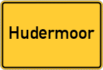 Place name sign Hudermoor