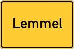 Place name sign Lemmel, Oldenburg