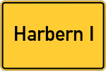 Place name sign Harbern I