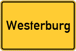 Place name sign Westerburg