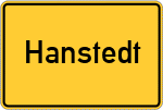 Place name sign Hanstedt