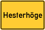Place name sign Hesterhöge