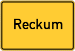 Place name sign Reckum