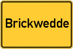 Place name sign Brickwedde