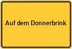 Place name sign Auf dem Donnerbrink