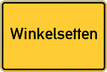 Place name sign Winkelsetten, Kreis Osnabrück