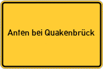 Place name sign Anten bei Quakenbrück