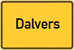 Place name sign Dalvers