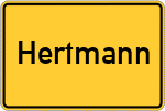 Place name sign Hertmann