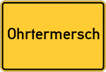 Place name sign Ohrtermersch