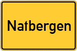 Place name sign Natbergen