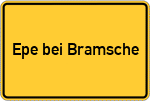 Place name sign Epe bei Bramsche, Hase